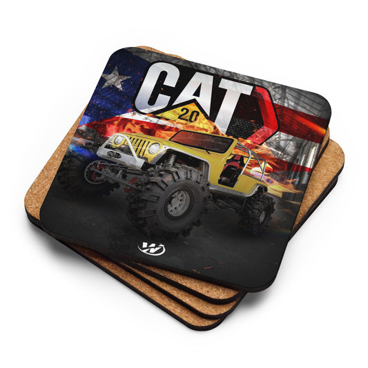 CAT 2.0 - Cork-back coaster
